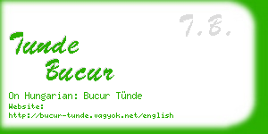 tunde bucur business card