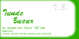 tunde bucur business card